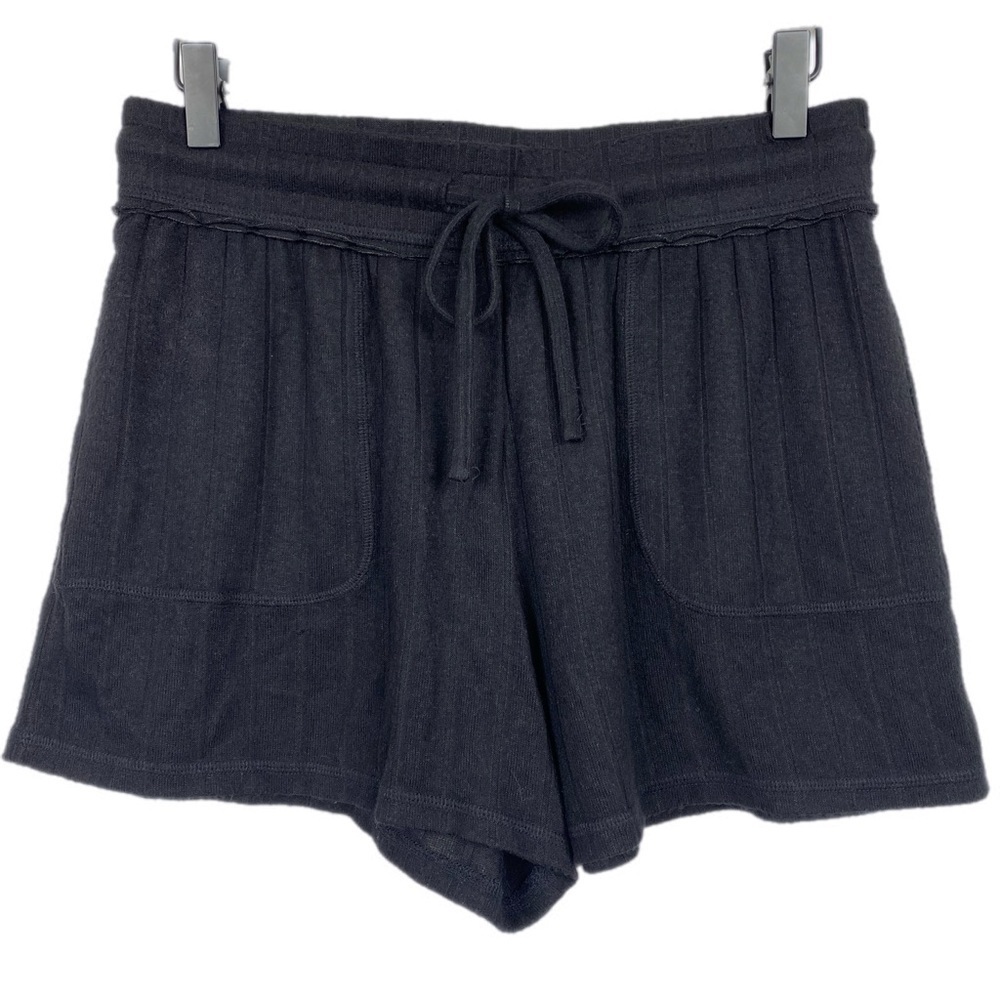 BP Women’s High Waist Knit Drawstring Elastic Waist Shorts Size Medium in Black